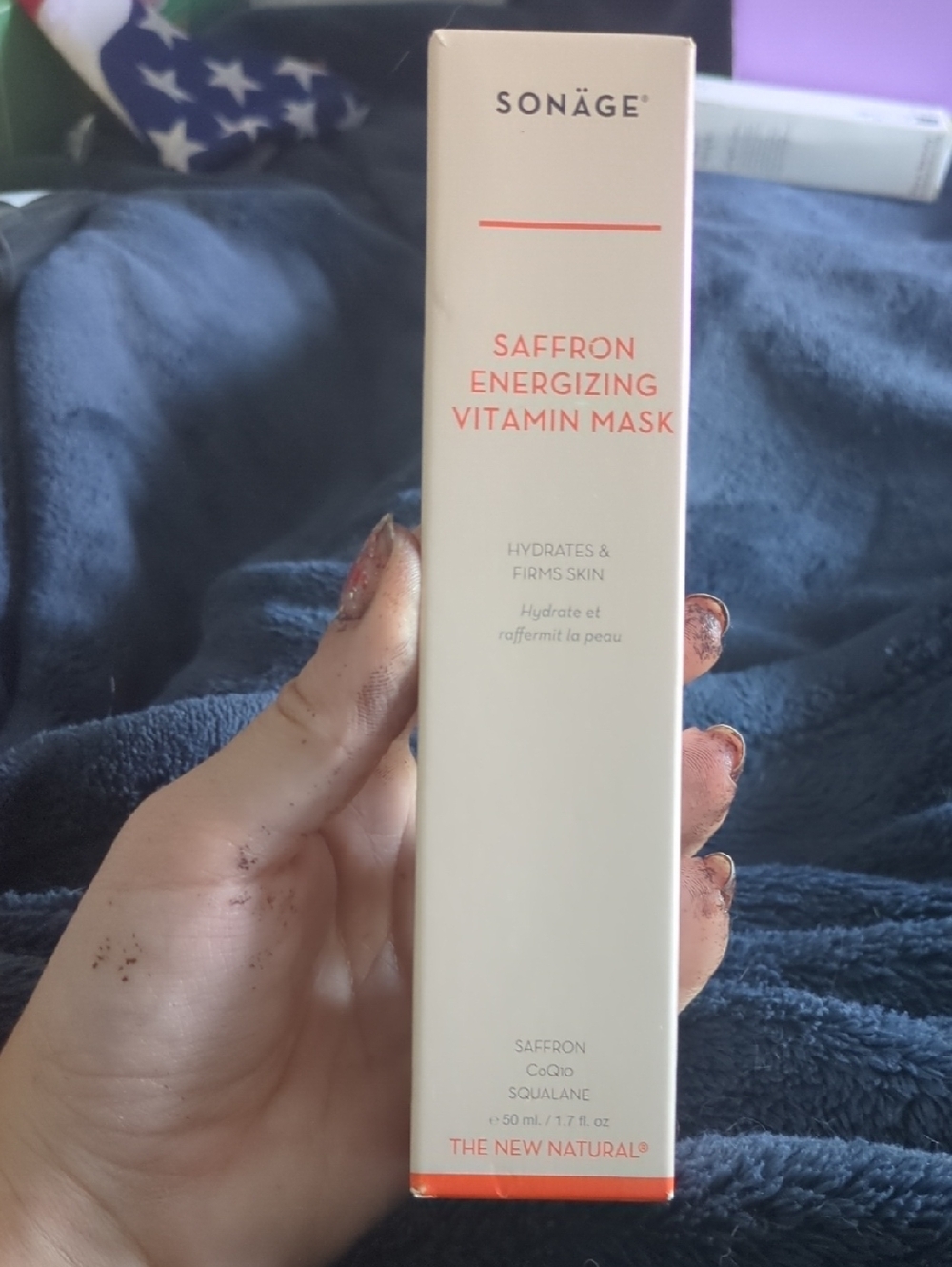 Sonäge Saffron Energizing Vitamin Mask - Cream & Orange Packaging